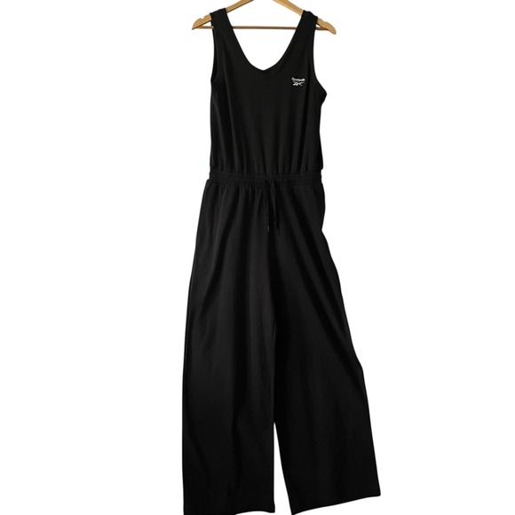 Reebok Identity Romper Women's Size S Black Sleeveless Training Jumpsuit Sporty - Picture 2 of 9